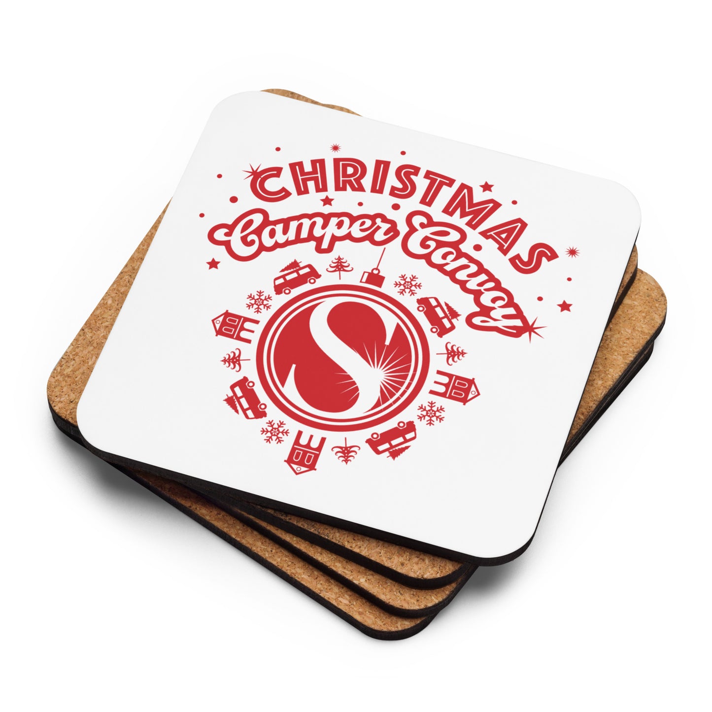 Christmas Camper Convoy Coaster