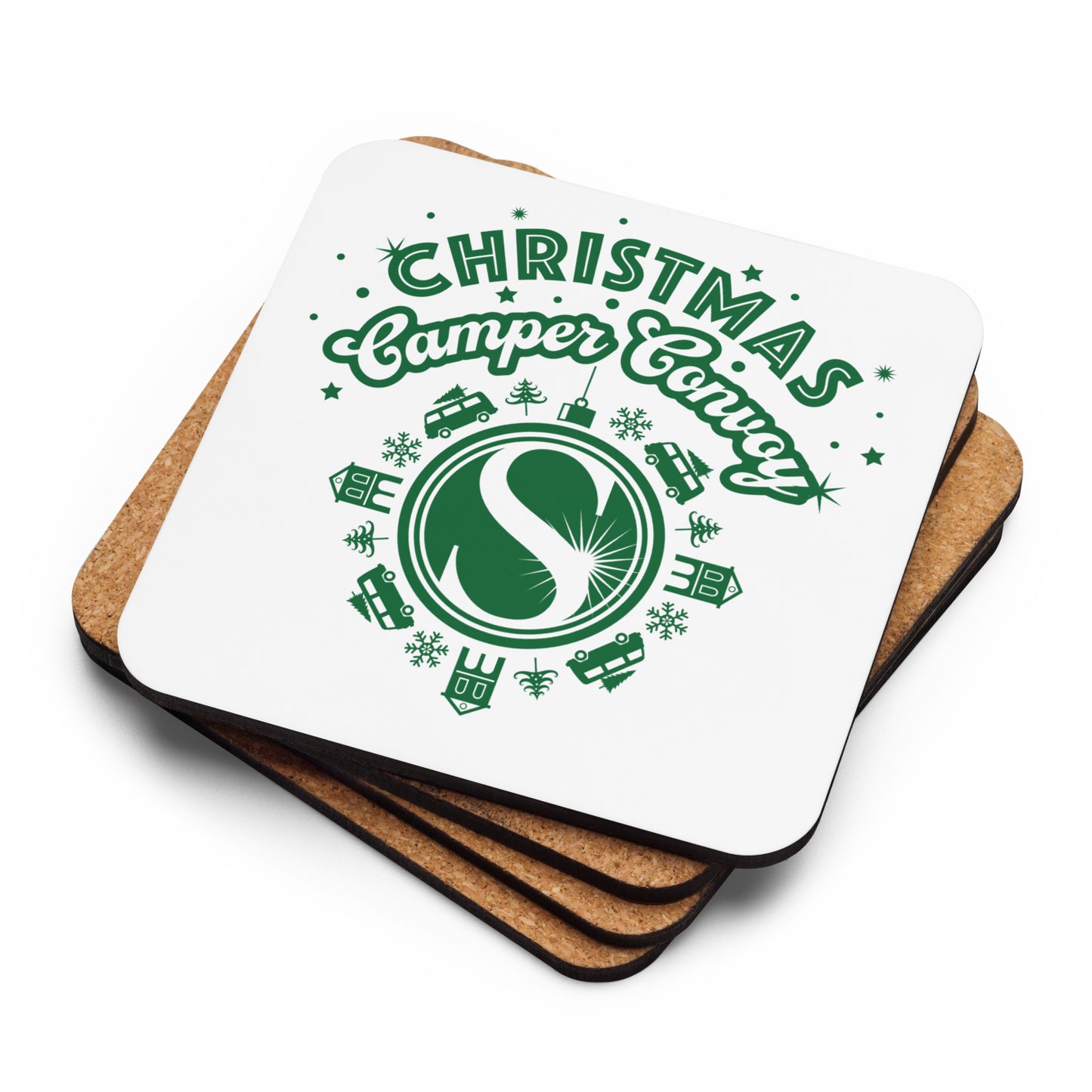 Christmas Camper Convoy Coaster