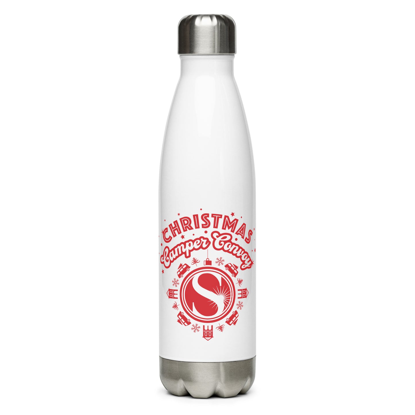 Christmas Camper Convoy Water Bottle